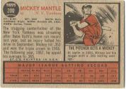 1962 Topps Baseball card back