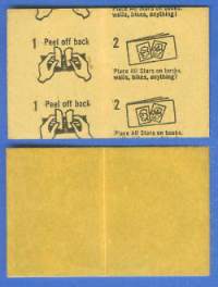 1963 Topps PEEL-OFFS (Stickers) Baseball card back