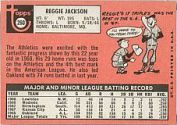 1969 Topps Baseball card back
