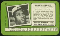 1971 Topps Supers Baseball card back