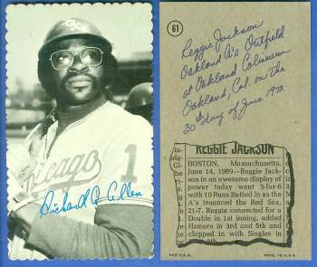 1974 Topps Deckle Edge Baseball card back