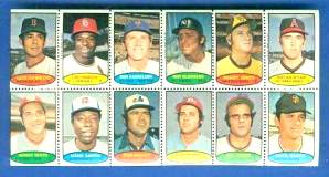 1974 Topps Stamps Baseball card back