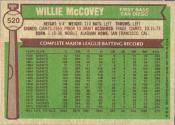 1976 Topps Baseball card back