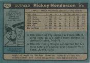 1980 Topps Baseball card back