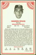 1982 TCMA Stars of the 50's  Baseball card back