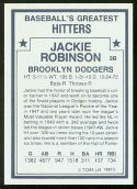 1982 TCMA Greatest Hitters/Pitchers/Sluggers Baseball card back