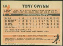 Back Vintage 1983 O-Pee-Chee card