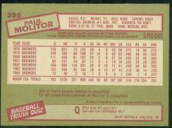 Back Vintage 1985 O-Pee-Chee card