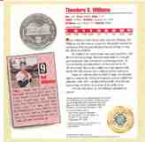 1990 500 Club Legends of Baseball SILVER coins Baseball card back