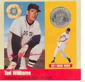 1990 500 Club Legends of Baseball SILVER coins Baseball card front