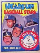 1990 Heads Up! Baseball card back