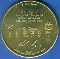 1990-1992 Sport Stars / BANDAI Collector Coins Baseball card back