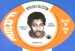 1976 Pepsi Discs  Football card back