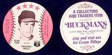 1976 Buchman MSA Discs Baseball card front