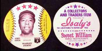 1976 Isaly MSA Discs Baseball card front