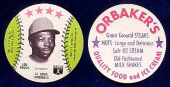 1976 Orbakers MSA Discs Baseball card front