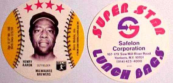 1976 Safelon MSA Discs Baseball card front