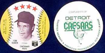 1978 Detroit Caesar's MSA Discs Baseball card front