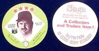 1978 Saga MSA Discs Baseball card front