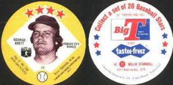 1978 Tastee-Freez MSA Discs Baseball card front