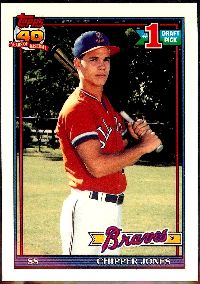 Chipper Jones Cards & Items  Baseball card front