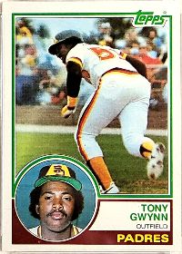 Tony Gwynn Items  Baseball card front