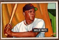 Willie Mays Cards & Items  Baseball card front