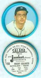 1962/1963 Salada Coins Baseball card back