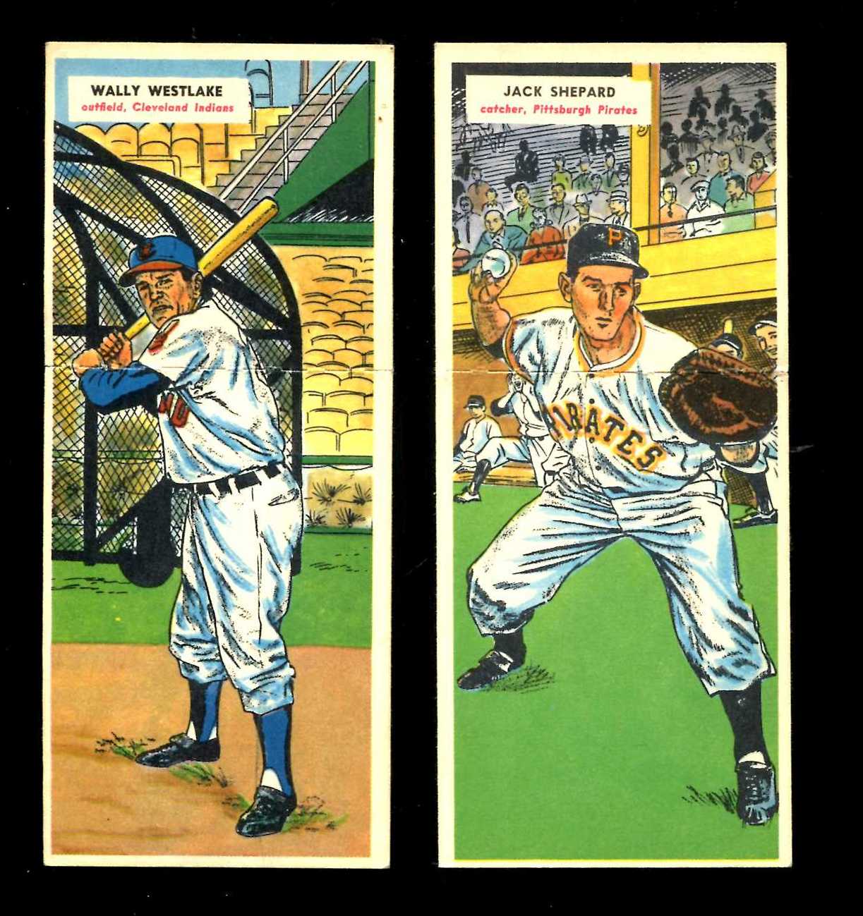 1955 Topps DoubleHeader #.13 Wally Westlake / #14 Frank House AUTOGRAPHED  cards value