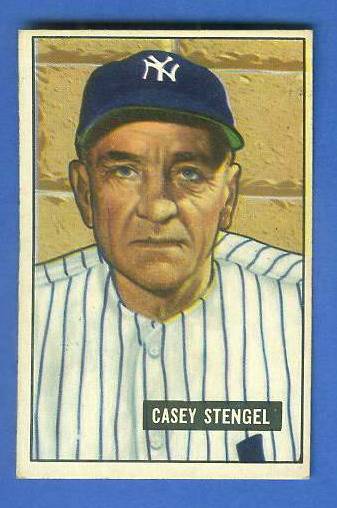 1951 Bowman #181 Casey Stengel (Yankees)  cards value
