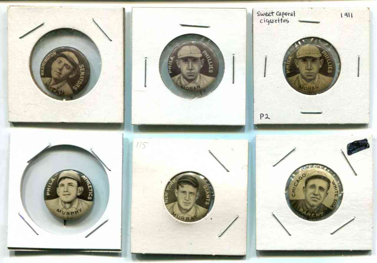 1910-1912 Sweet Caporal Pin - Moran/Pat Moran (Phillies)  cards value