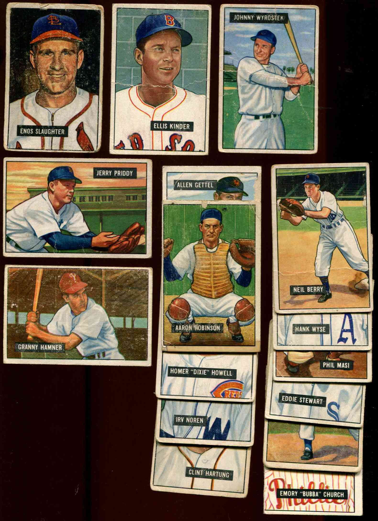 1951 Bowman  - .Lot (25) different *** LOW GRADE *** w/Richie Ashburn  cards value