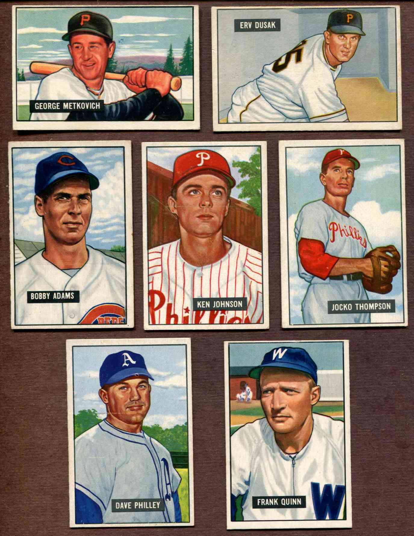 1951 Bowman #310 Erv Dusak SCARCE HIGH# (Pirates)  cards value