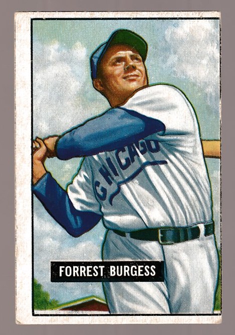 1951 Bowman #317 Smoky Burgess ROOKIE SCARCE HIGH# (Cubs)  cards value