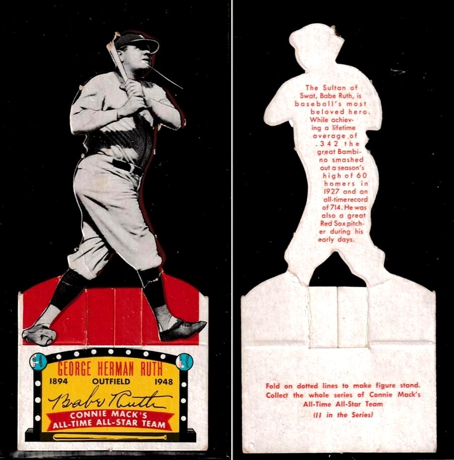 1951 Topps Connie Mack's All-Stars - BABE RUTH (Yankees)  cards value