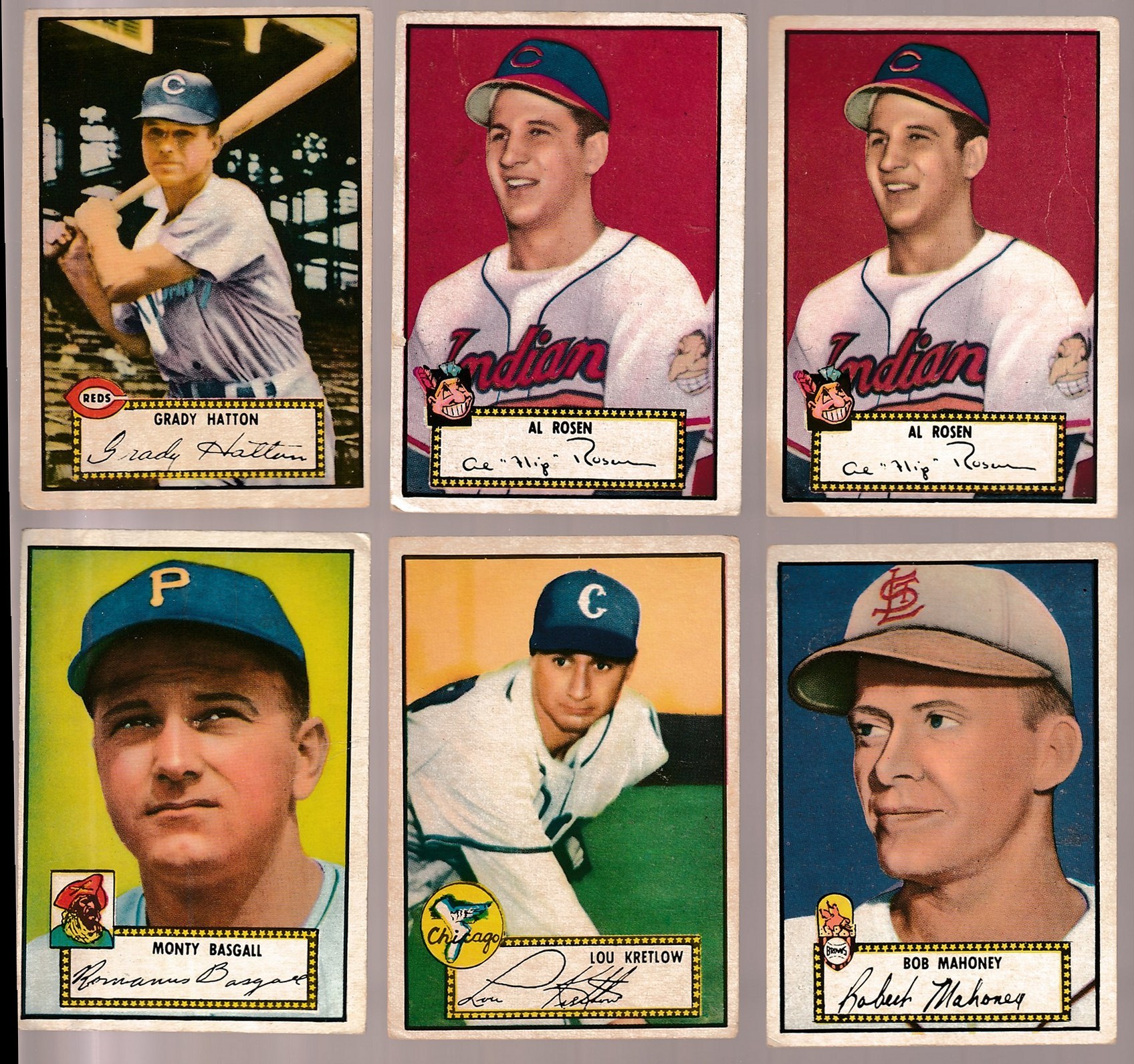 1952 Topps #  6 Grady Hatton RED-BACK (Reds)  cards value