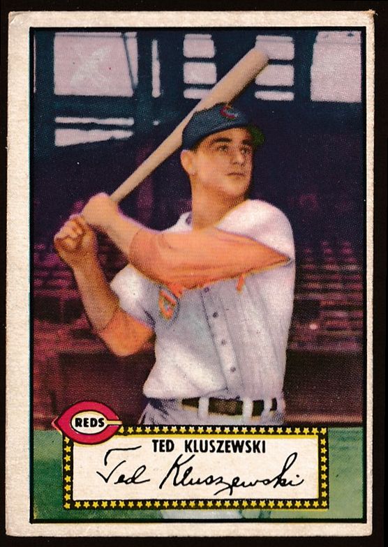 1952 Topps # 29 Ted Kluszewski BLACK-BACK (Reds)  cards value