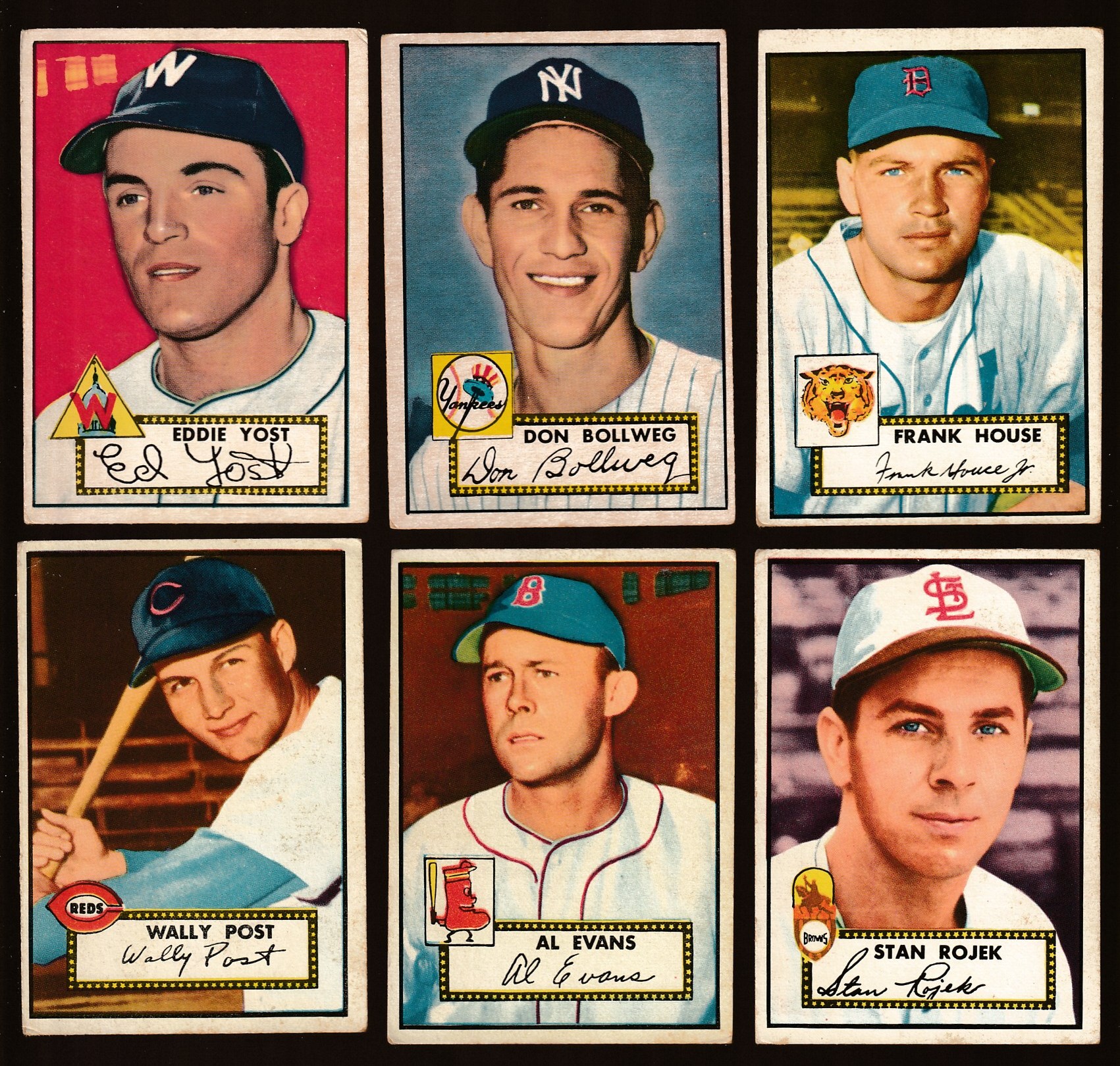 1952 Topps #123 Eddie Yost [#l] (Senators)  cards value