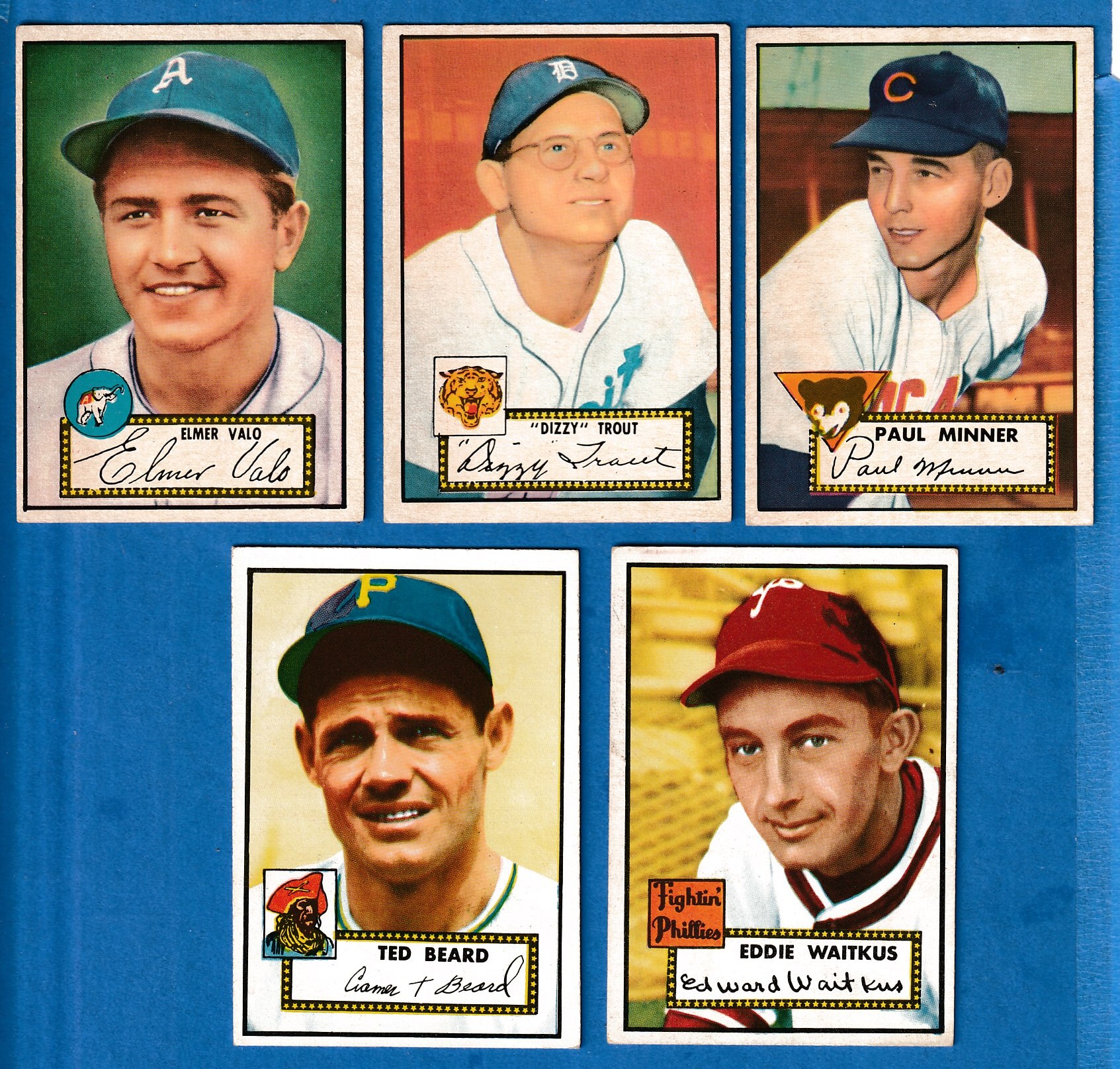 1952 Topps # 34 Elmer Valo RED-BACK (Philadelphia A's)  cards value
