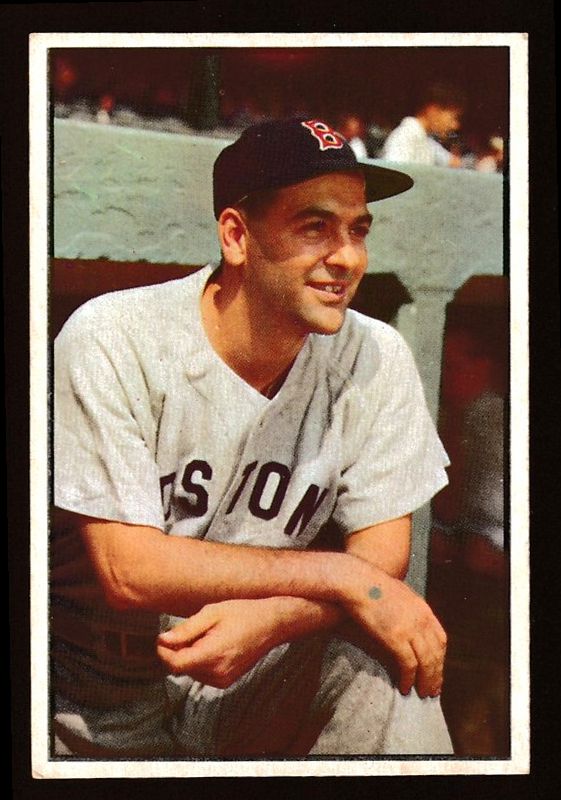 1953 Bowman Color # 57 Lou Boudreau MGR [#] (Red Sox, Hall-of-Famer)  cards value