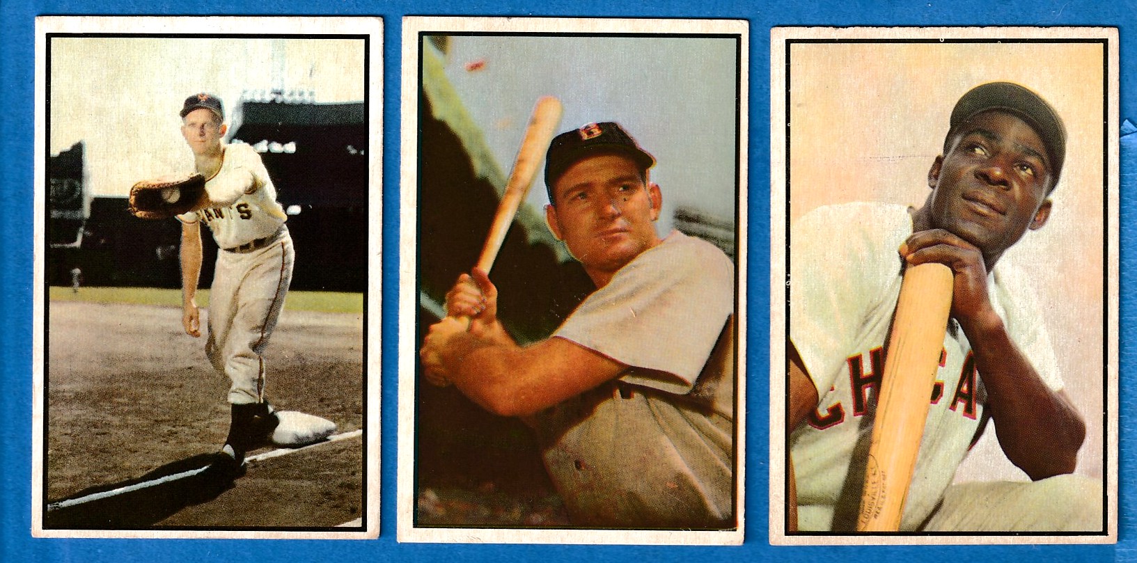 1953 Bowman Color #128 Whitey Lockman (New York Giants)  cards value