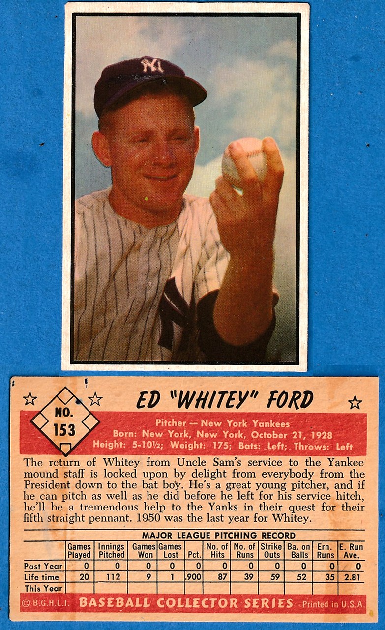1953 Bowman Color #153 Whitey Ford (Yankees)  cards value