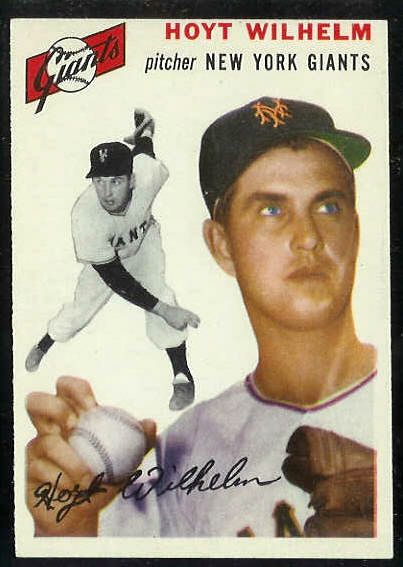 1954 Topps # 36 Hoyt Wilhelm [#] (NY Giants)  cards value
