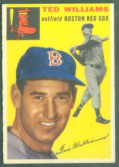 1954 Topps #250 Ted Williams [#] (Red Sox)  cards value
