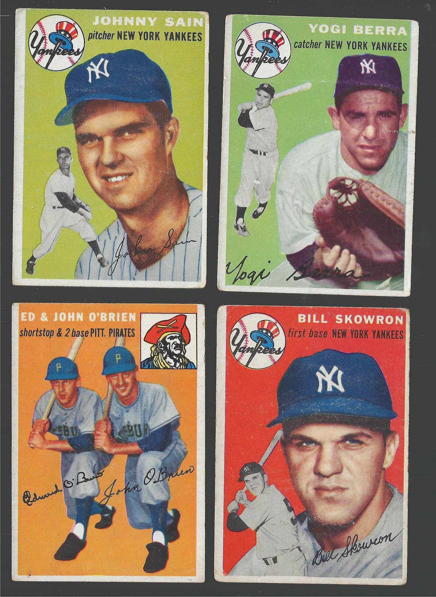 1954 Topps #139 The O'Brien Brothers [#ll] (Pirates)  cards value