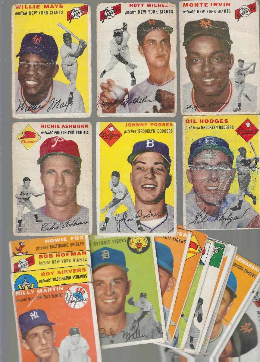 1954 Topps  - Lot of (94) different with WILLIE MAYS !!! [#ll]  cards value