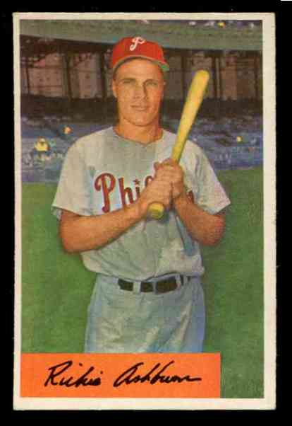 1954 Bowman # 15 Richie Ashburn [#] (Phillies)  cards value