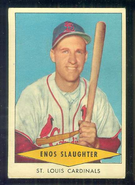 1954 Red Heart - Enos Slaughter (Cardinals)  cards value