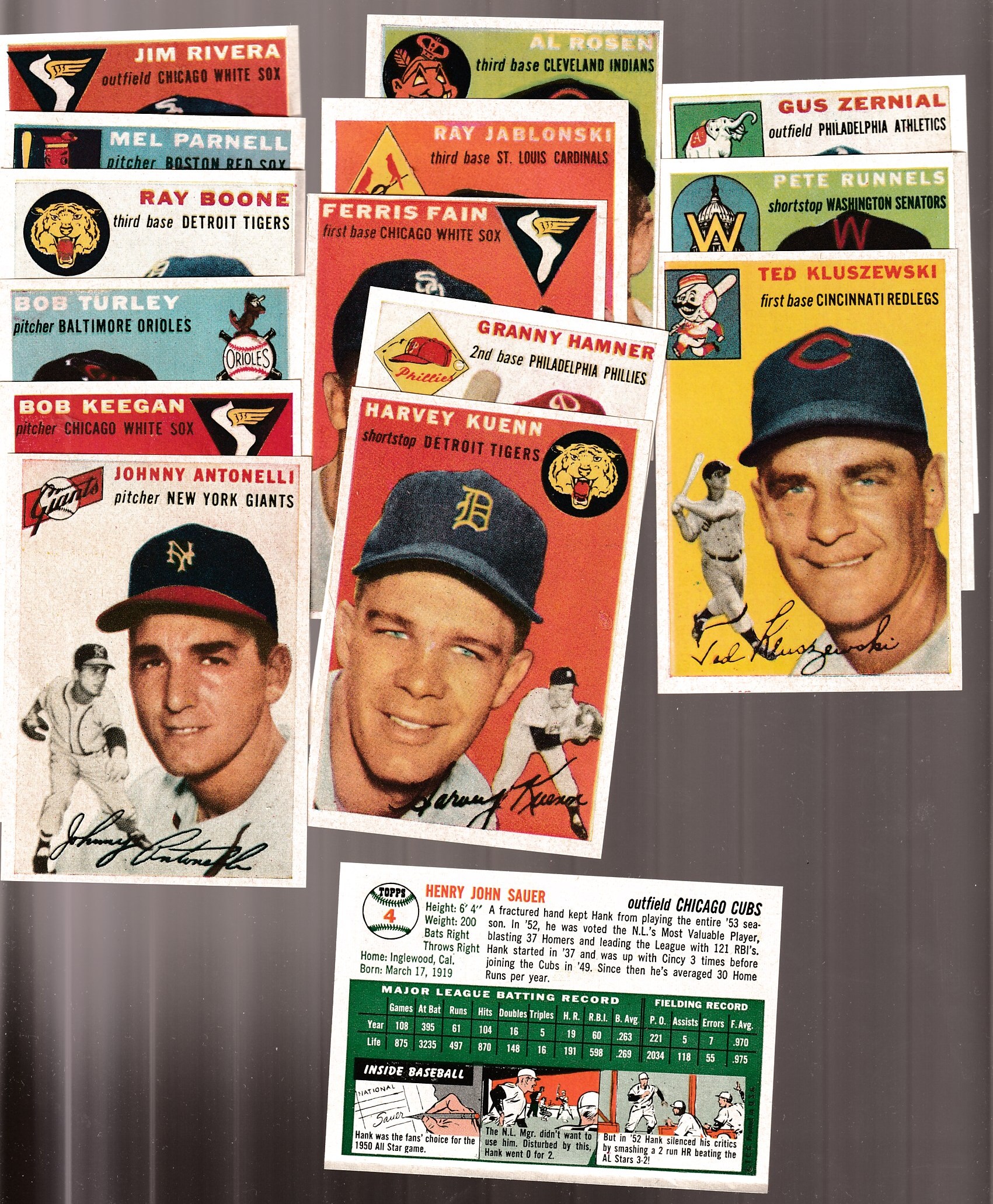 1954  Sports Illustrated/Topps  - Starter Set/Lot of (13) different  cards value