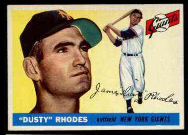 1955 Topps #  1 Dusty Rhodes ROOKIE [#] (NY Giants)  cards value